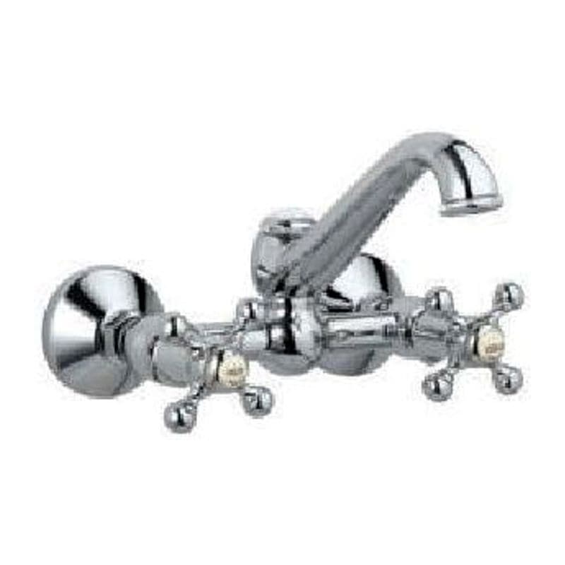 No. Sink Mixer with Regular Swinging Spout (Wall Shower Mounted Model) with Connecting Legs & Wall Flanges