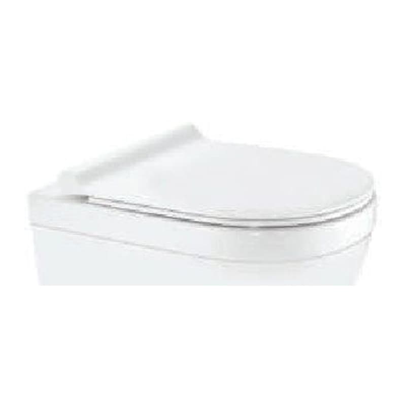 Rimless Back To Wall WC with UF Soft Close Slim Seat Cover, Hinges, Fixing Accessories and Accessories Set Size: 375x525x395 mm, P Trap- 180 mm