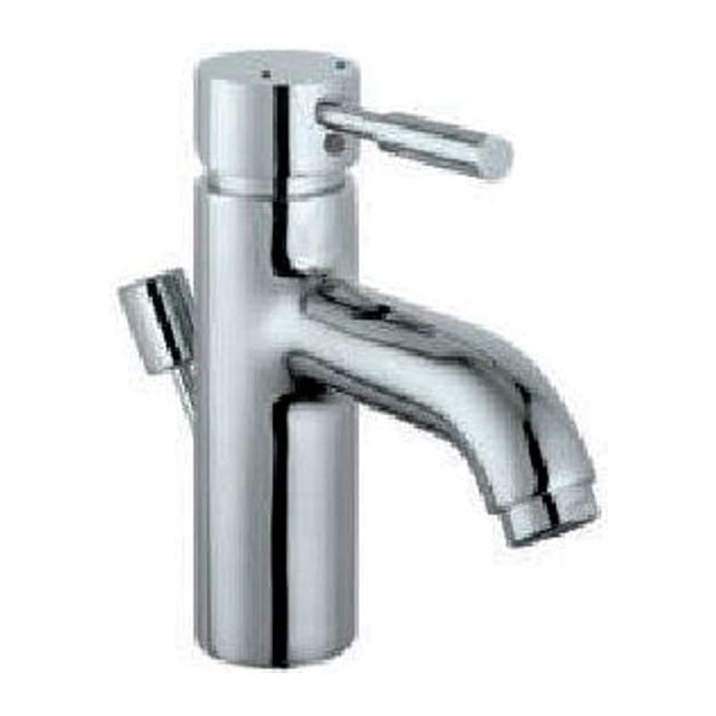 Waste Single Lever Basin Mixer with Popup System & 450mm Long Braided Hoses