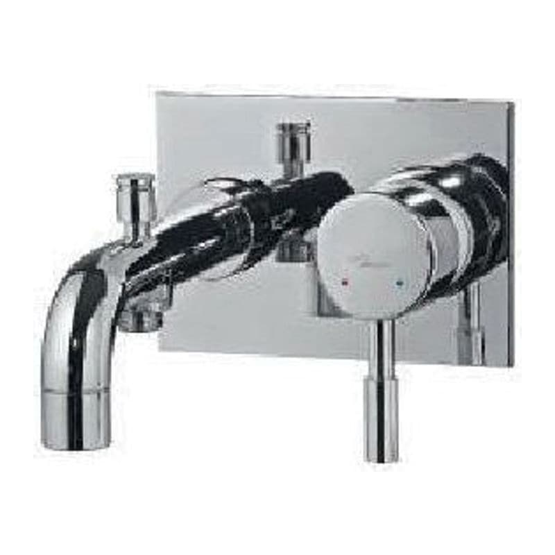 Concealed Single Lever High Flow Bath & Shower Mixer Spout (Concealed Body) Wall Mounted Model with Button Spout (Composite One Piece Body)