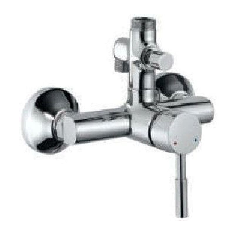 Hand Single Lever Exposed Shower Mixer with Provision For Connection to Exposed Pipe (SHA-1211NH or SHA-1213) & Hand with Connecting Legs & Wall Flanges