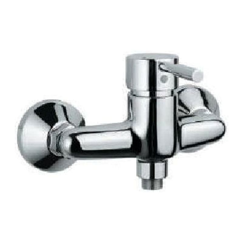 Single Lever Exposed Shower Mixer for Connection to Hand Shower with Legs & Wall Flanges