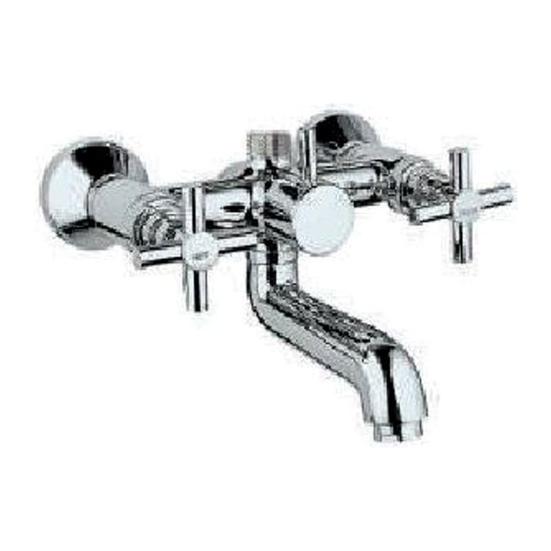 Stop Wall Mixer with Telephone Shower Cartridge Arrangement, Connecting Legs & Wall Flanges Spout but without Crutch & Telephone Shower