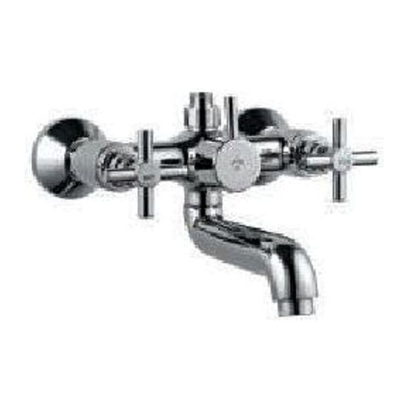 Wall Mixer with Connector For Hand Wall Arrangement with Connecting Legs, Wall Flanges & Wall Bracket For Hand Shower