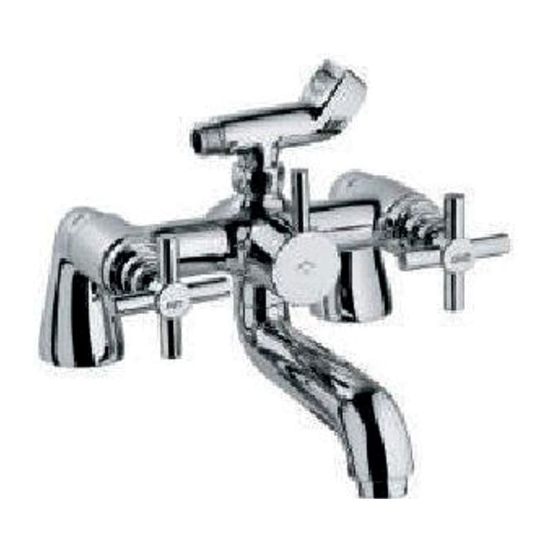 Cocks Bath Tub Mixer (Exposed Adjustable Telephone Shower Arrangement & Crutch