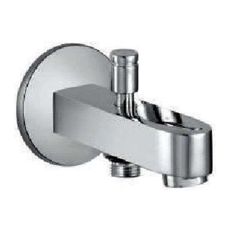 Bath Tub Spout with Button attachment for Hand Shower with Wall Flange