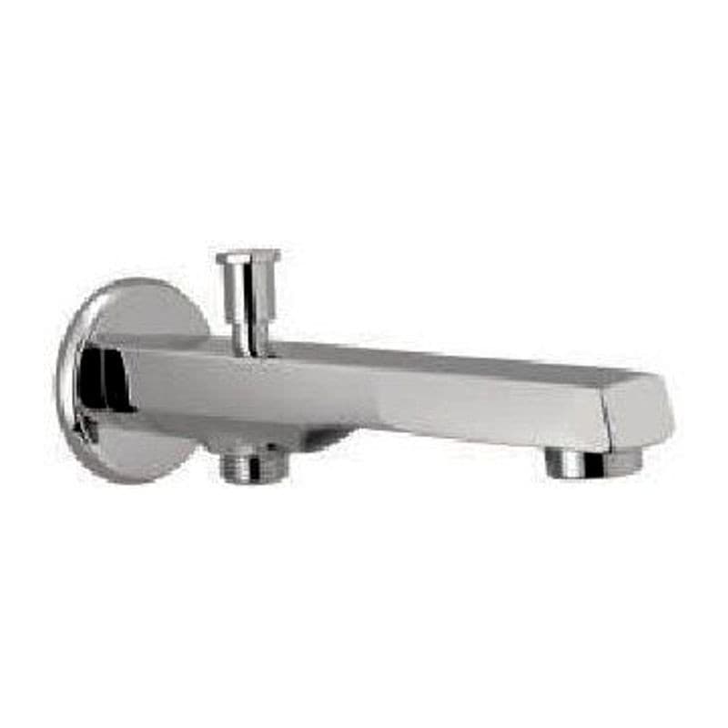 Bath Tub Spout With Button Attachment For Hand Shower With Wall Flange