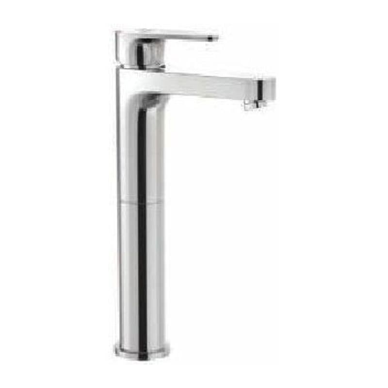 Waste Single Lever Tall Boy with 180mm Extension Body Fixed Spout without Popup Waste System with 600mm Long Braided Hoses