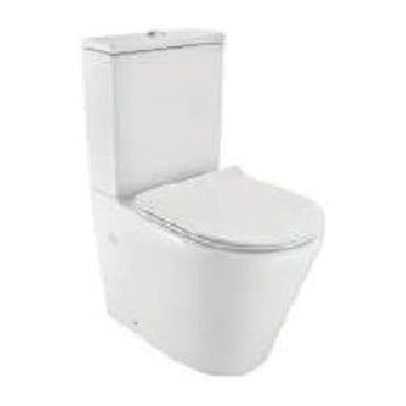 Close Slim Seat Cover, Rimless Bowl with Cistern For Coupled WC with UF Soft Close Slim Accessories Set, Seat Cover, Hinges, Dual Flush Cistern Fitting, Conversion Bend, Fixing Accessories and Accessories Set, Size: 380x610x805 mm, S Trap- 250 mm (With Conversion Bend)