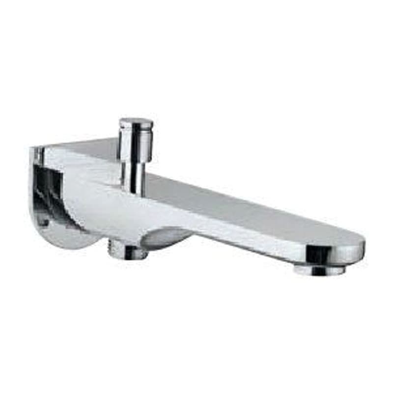 Bath Tub Spout with Button Attachment Hand Shower with Wall Flange